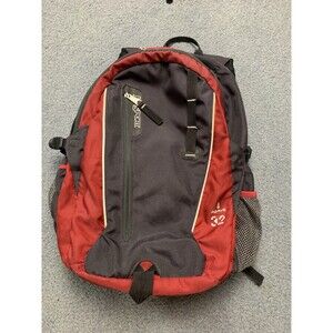 JanSport Agave 32 Backpack Black/Red Laptop Bag Hiking Outdoors School